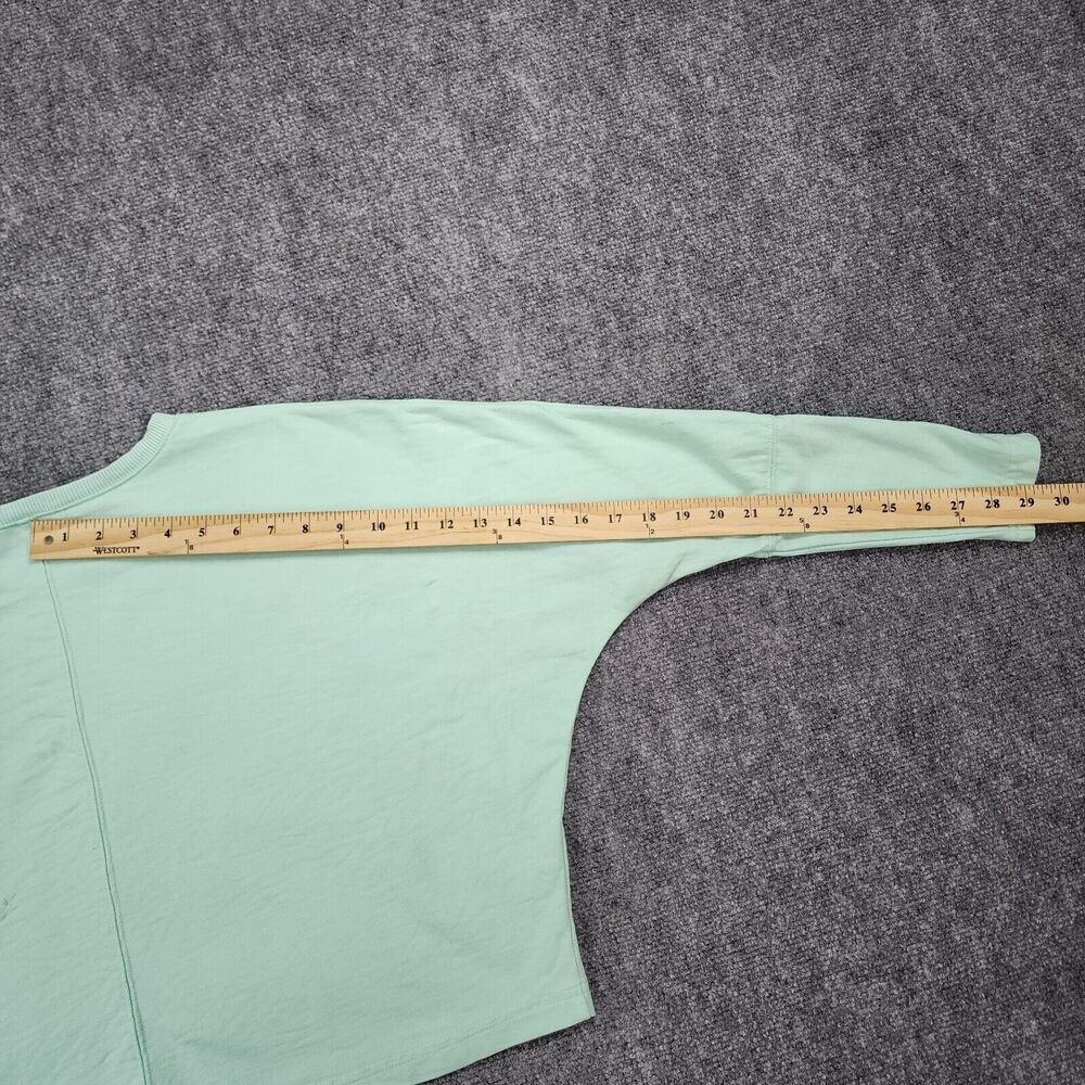 Anthropologie Sweatshirt Womens XS Green Floral Embroidered Lace Cropped Box Top - Picture 6 of 16